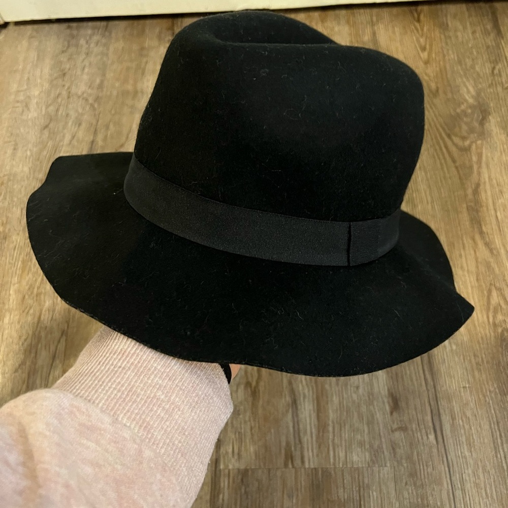 🛑 SALE 🌻 D&Y Black Fedora Hat with Wide Brim and Soft Felt Material